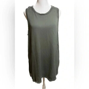 Lou & Grey olive green sleeveless mini dress large